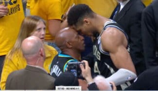 La reflexión de Giannis tras caer ante los Pacers y vivir un tenso momento con el padre de Haliburton