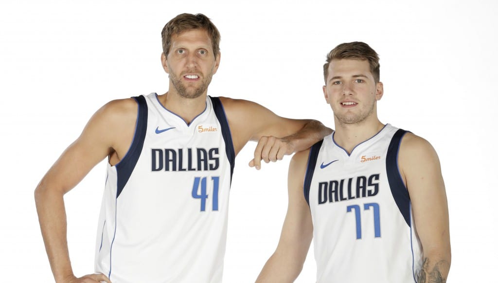 Dirk Nowitzki y Luka Doncic