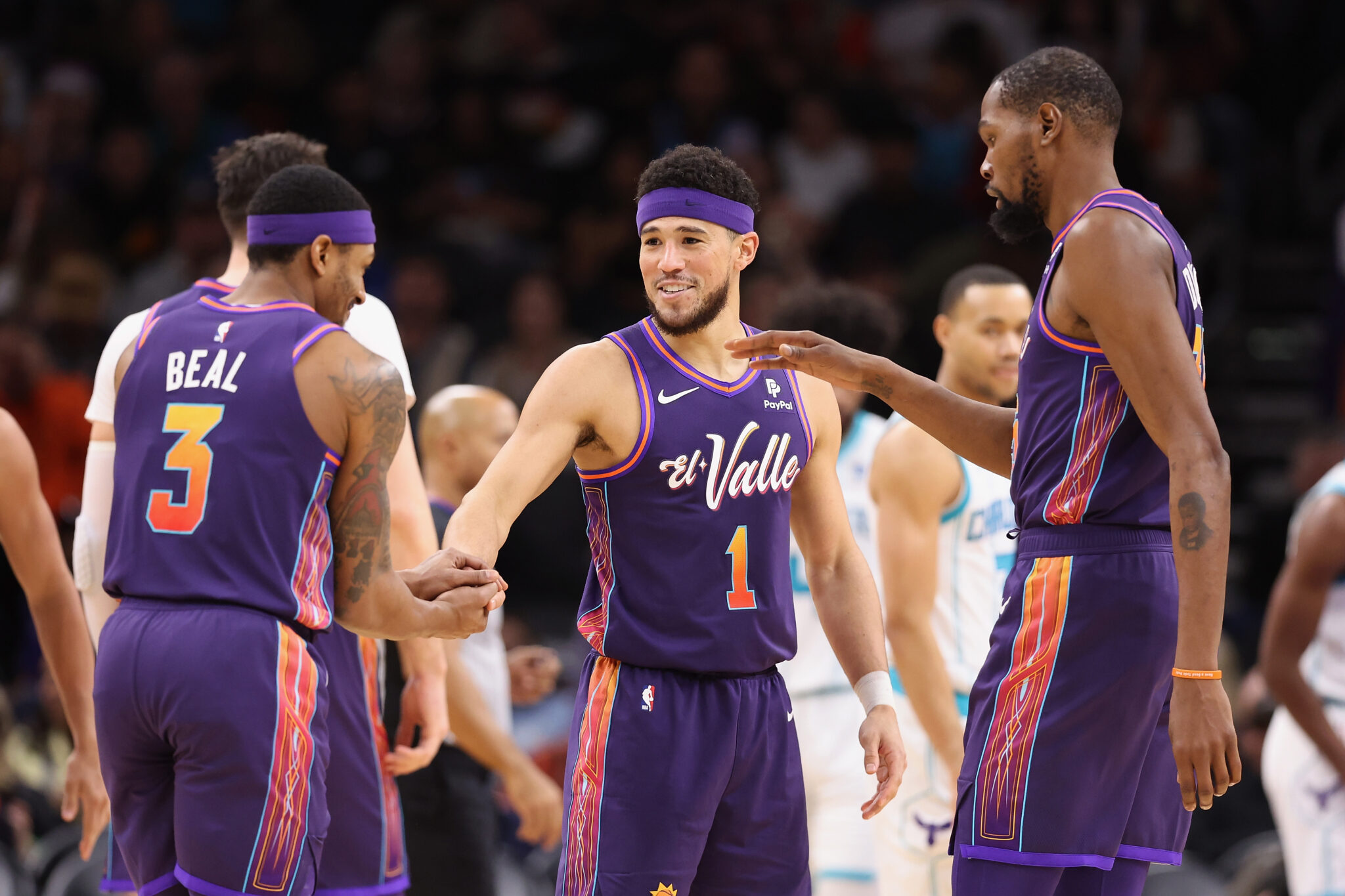 Phoenix Suns Bradley Beal Devin Booker Kevin Durant (Photo by Christian Petersen/Getty Images)