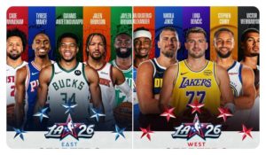 Así quedan los equipos para el NBA All-Star 2026: titulares, suplentes y nuevo formato