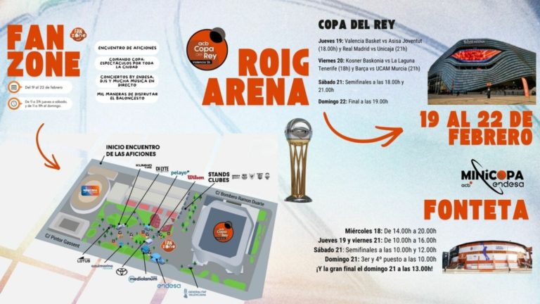 La Copa se vivirá en una Fan Zone sin precedentes: música y baloncesto en la gran fiesta de las aficiones
